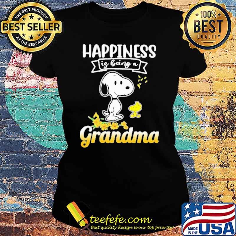 Happiness Is Being A GRandma Snoopy Shirt Ladies tee Happiness Is Being A GRandma Snoopy Shirt Ladies tee