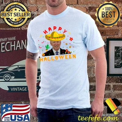 Happy Halloween funny Joe Biden Cinco de Mayo confused Premium T-Shirt