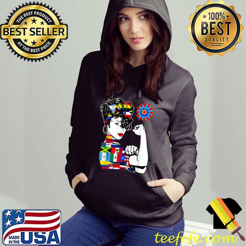 Hispanic heritage month hispanic women girls strong sunflower inspired art T-Shirt Hoodie Hispanic heritage month hispanic women girls strong sunflower inspired art T-Shirt Hoodie
