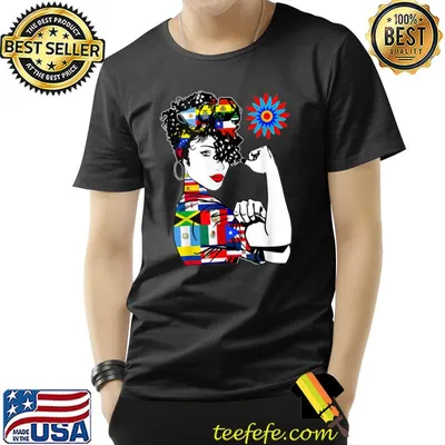 Hispanic heritage month hispanic women girls strong sunflower inspired art T-Shirt