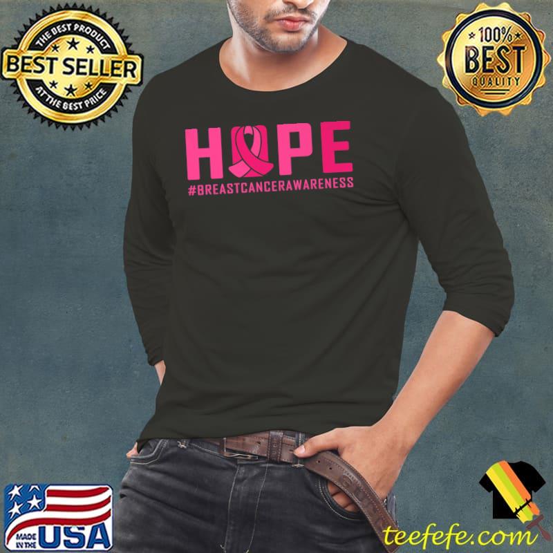 Hope Breast Cancer Awareness Month Support Squad T-Shirt Long Sleeve Tee Hope Breast Cancer Awareness Month Support Squad T-Shirt Long Sleeve Tee