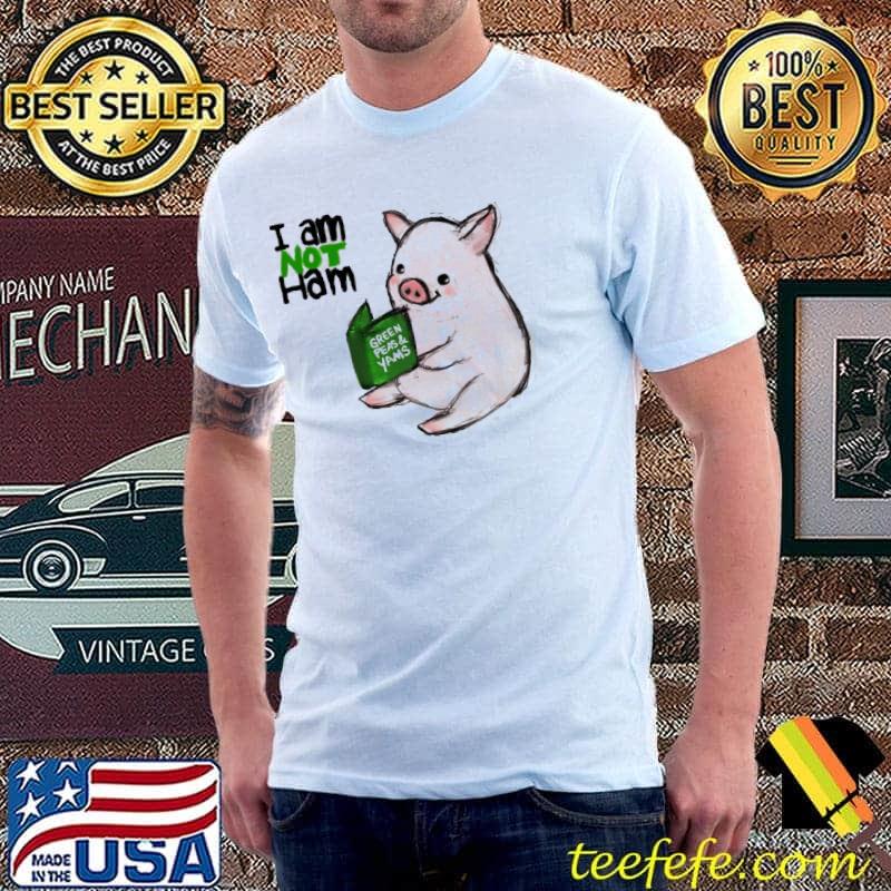 I am not ham let fitted scoop funny pig design shirt