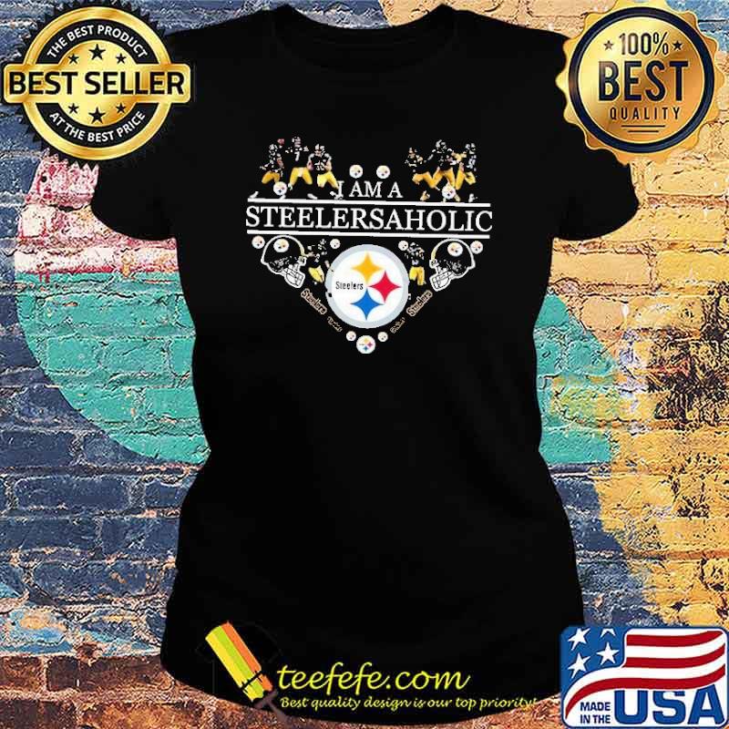 I Am Steelers Aholic Heart Shirt Ladies tee I Am Steelers Aholic Heart Shirt Ladies tee