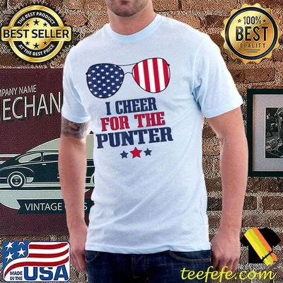 I Cheer For The Punter Political Stars Sunglass Usa Flag T-Shirt