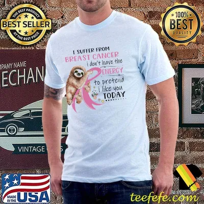 I don't have the energy to pretend I like you today breast cancer awareness classic shirt