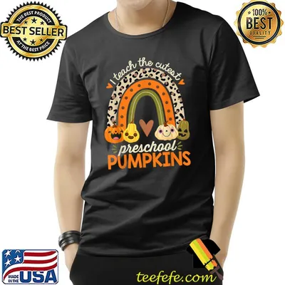 I Teach The Cutest Preschool Pumpkin Halloween Prek Teacher T-Shirt
