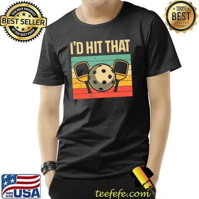 I'd Hit That Pickleball Sport Pickleball Player Vintage T-Shirt