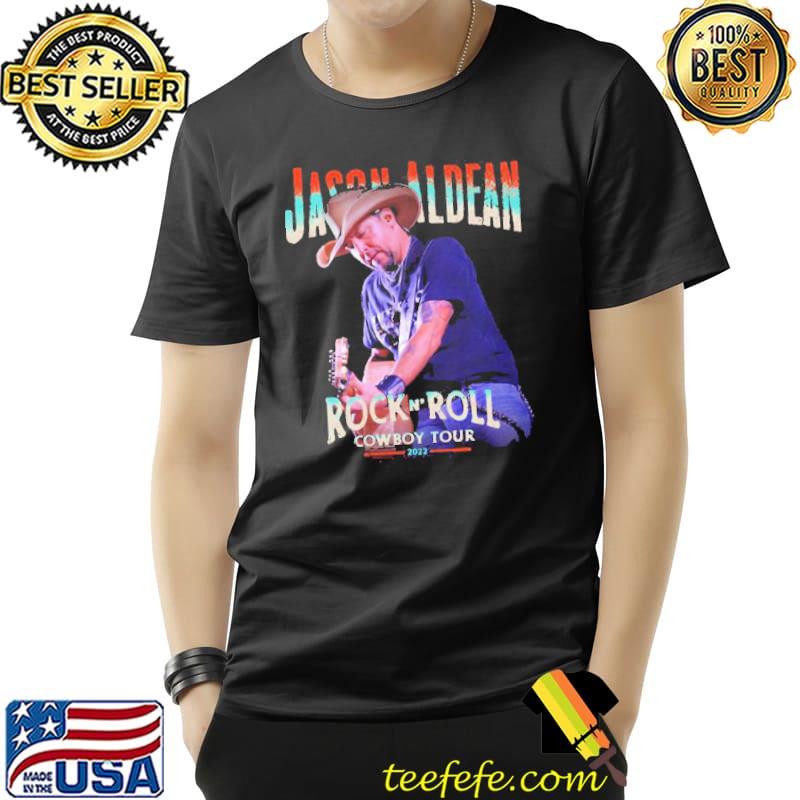 Jason aldean rock and roll cowboy tour 2022 trending classic shirt Jason aldean rock and roll cowboy tour 2022 trending classic shirt