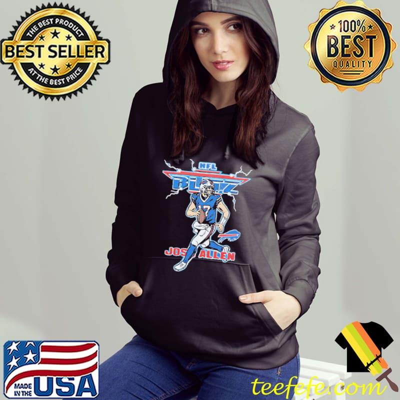 Josh Allen Nfl Blitz Buffalo Bills Lighting Retro Buffalo Bills T-shirt  Long Sleeve, Ladies Tee