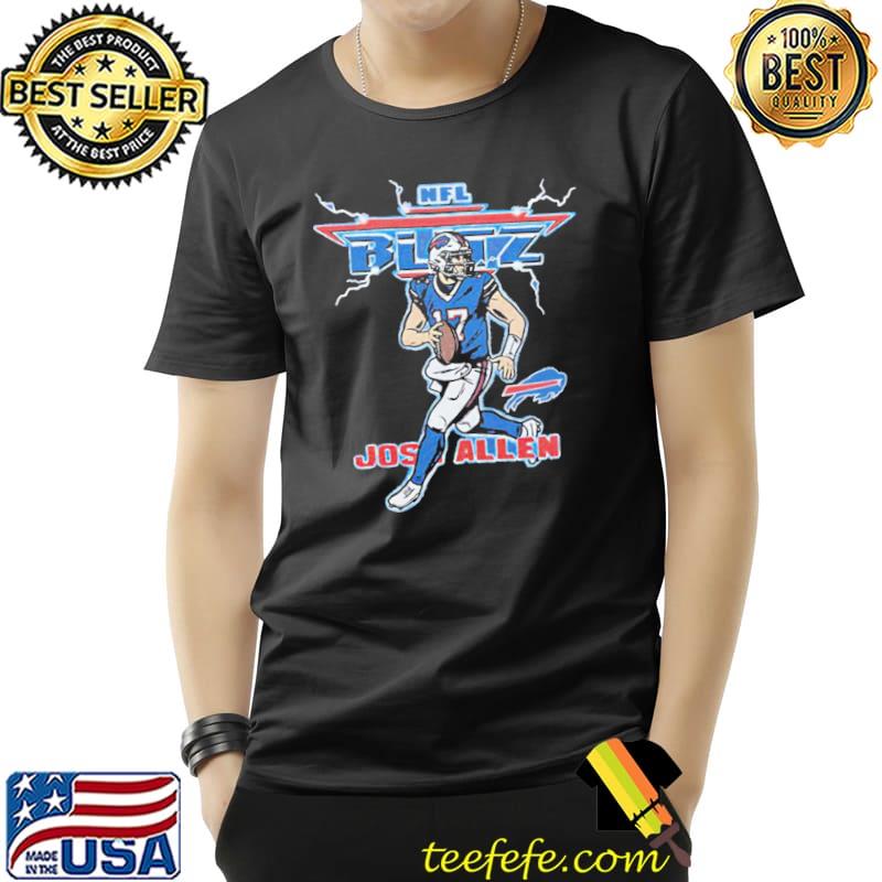 Josh Allen Nfl Blitz Buffalo Bills Lighting Retro Buffalo Bills T-shirt  Long Sleeve, Ladies Tee