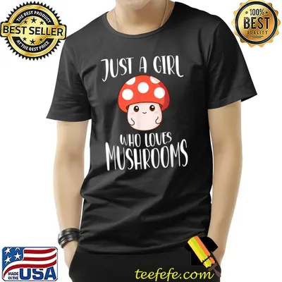 Just A Girl Who Loves Mushrooms Cute T-Shirt