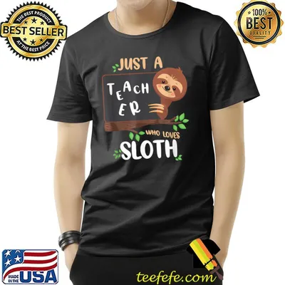 Just A Teacher Who Loves Sloths Back To School T-Shirt