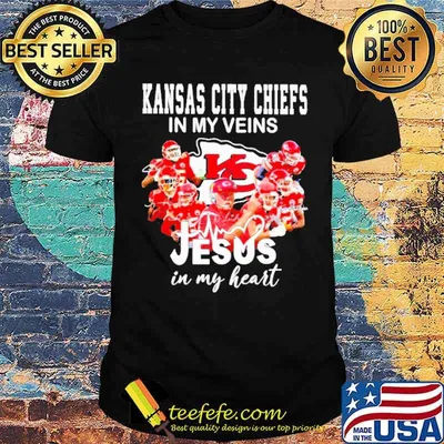 Kansas City Chiefs In My Veins Jesus In My Heart Shirt