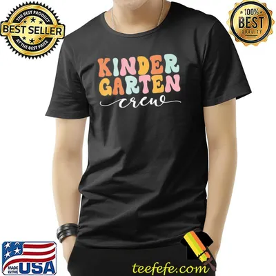 Kindergarten crew retro groovy vintage first day of school classic shirt