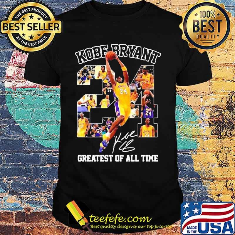 Kobe Bryant 24 greatest of all time signature shirt