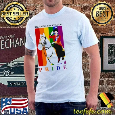 LGBT queen elizabeth rainbow pride flag trouping the colour classic shirt