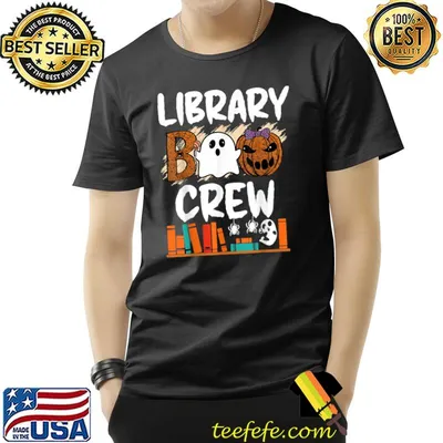 Library Boo Crew School Librarian Halloween Library Book T-Shirt