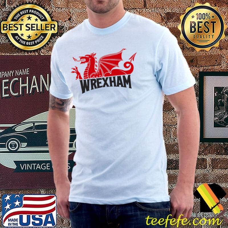 Logo wrexham red dragons wht classic shirt Logo wrexham red dragons wht classic shirt