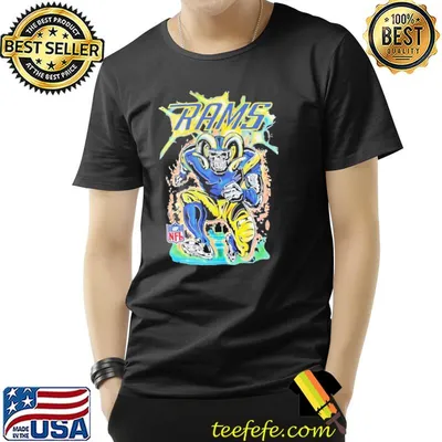 Los angeles rams vintage NFL los angeles rams skeleton classic shirt