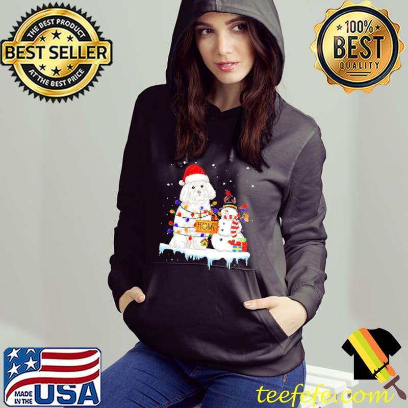 Maltese dog christmas snowman funny art s Hoodie Maltese dog christmas snowman funny art s Hoodie