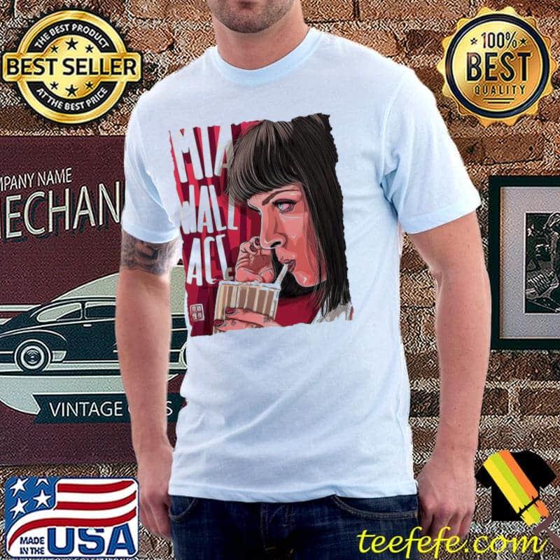Mia wallace selfie quentin pulp fiction movie film retro super cool trending classic shirt