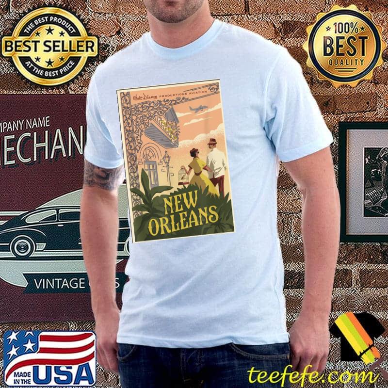 Mickey mouse one walt's plane travel poster new orleans cklassic shirt