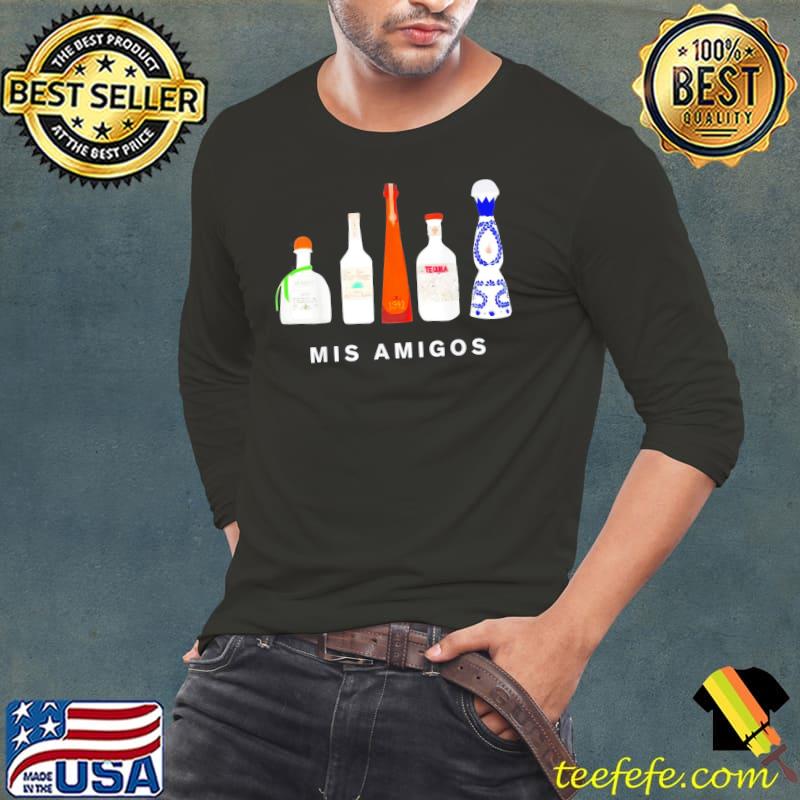 Mis amigos tequila bottles classic s Long Sleeve Tee Mis amigos tequila bottles classic s Long Sleeve Tee