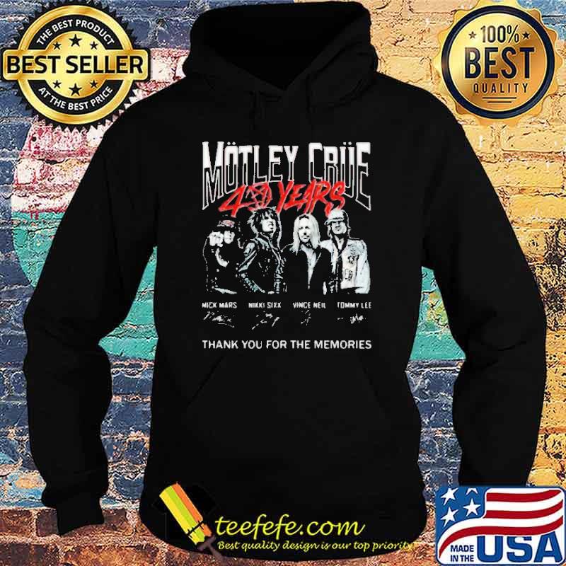 Motley Crue 40 Years Thank You For The MEmories Shirt Hoodie Motley Crue 40 Years Thank You For The MEmories Shirt Hoodie