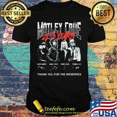 Motley Crue 40 Years Thank You For The MEmories Shirt