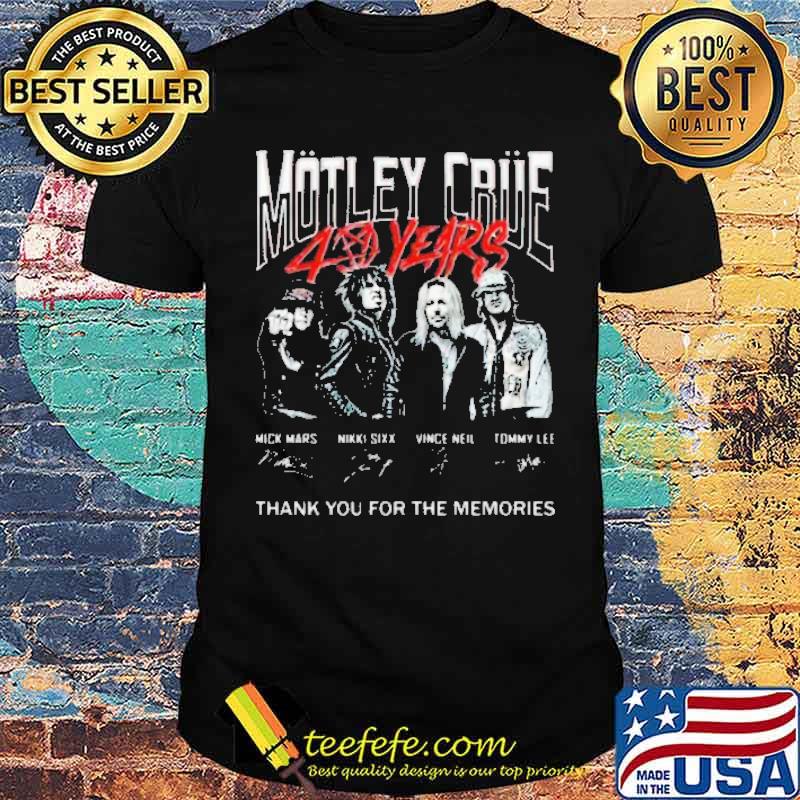Motley Crue 40 Years Thank You For The MEmories Shirt