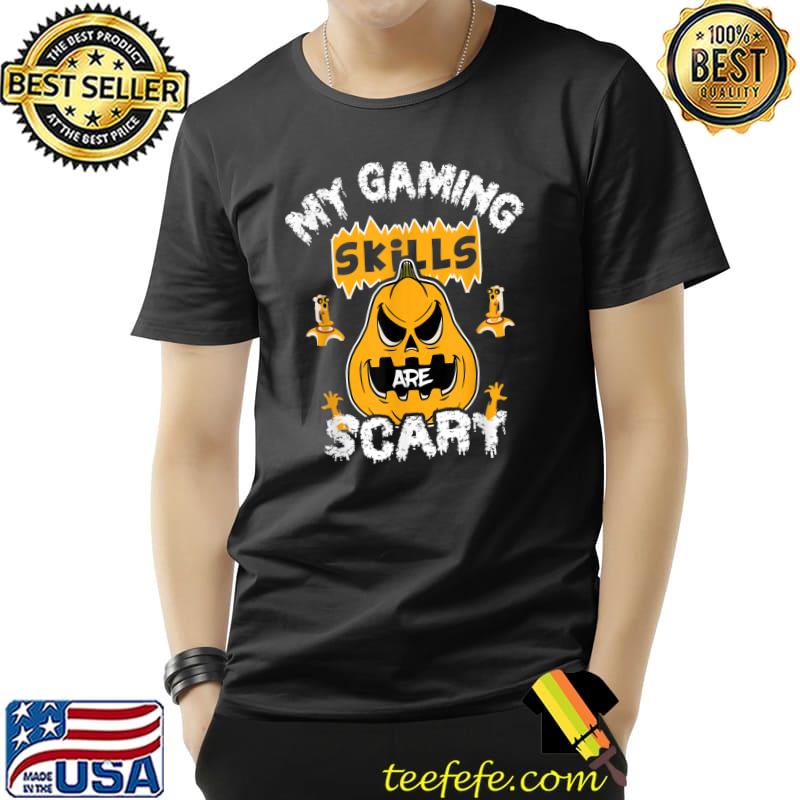 My Gaming Skills Are Scary Halloween Pear Berserker Pumkin T-Shirt