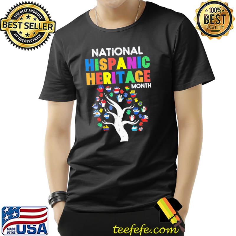 National hispanic heritage month hands tree shirt