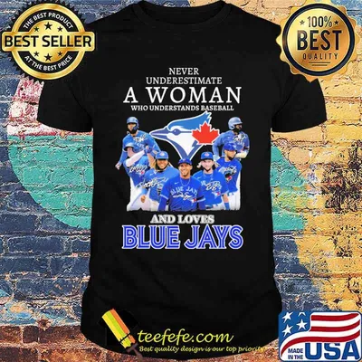 Never Underestimate A Woman Who Understands Baseball And Loves Blue Jays Shirt