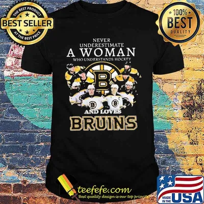 Never Underestimate A Woman Who Understands Hockey And Loves Bruins Shirt