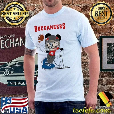 NFL mickey mouse disney super bowl Football tampa bay buccaneers classic shirt