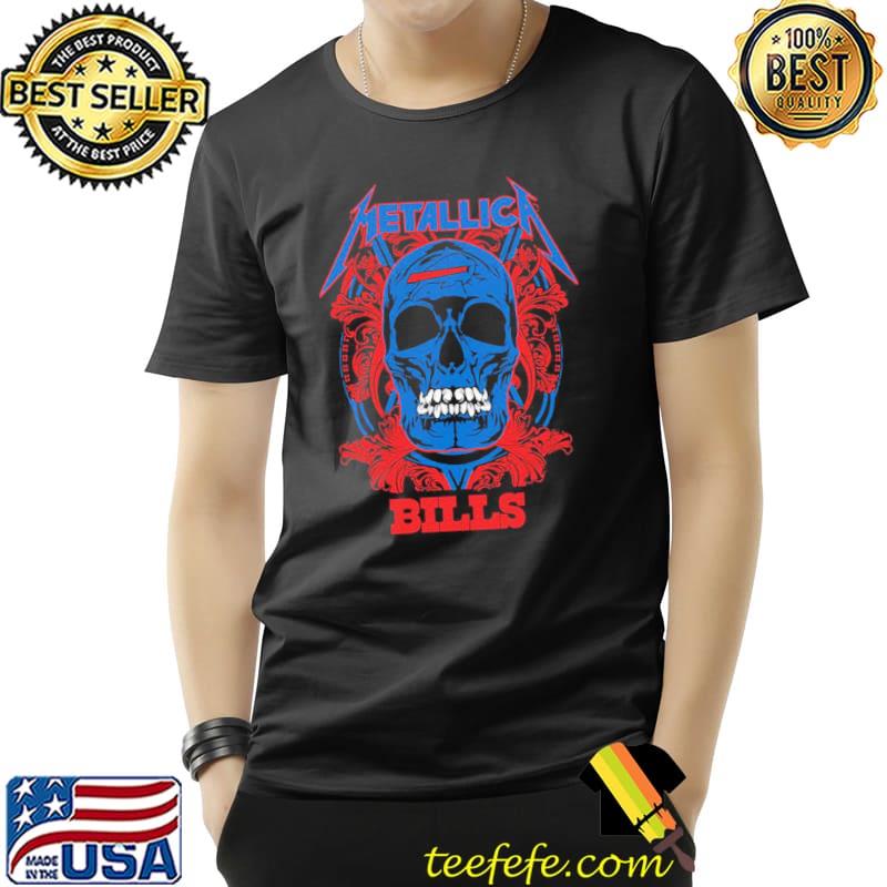 NFL skull metallica Buffalo Bills classic shirt - Teefefe Premium