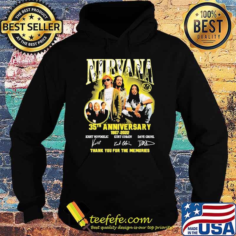 Nirvana 35th Anniversary 1987 2022 Thank You For The Memories Shirt Hoodie Nirvana 35th Anniversary 1987 2022 Thank You For The Memories Shirt Hoodie