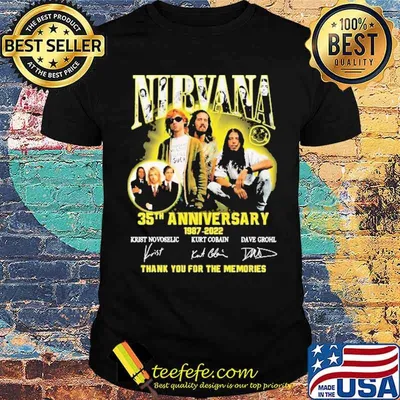 Nirvana 35th Anniversary 1987 2022 Thank You For The Memories Shirt