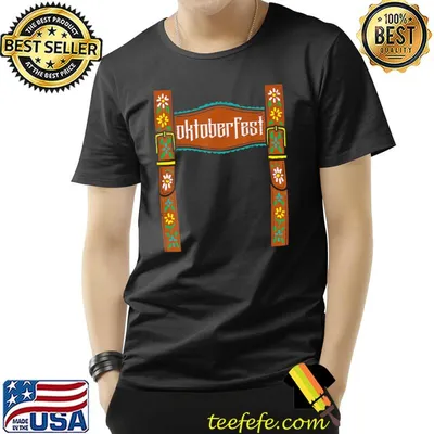 Oktoberfest Lederhosen Costume Cute German Bavarian T-Shirt