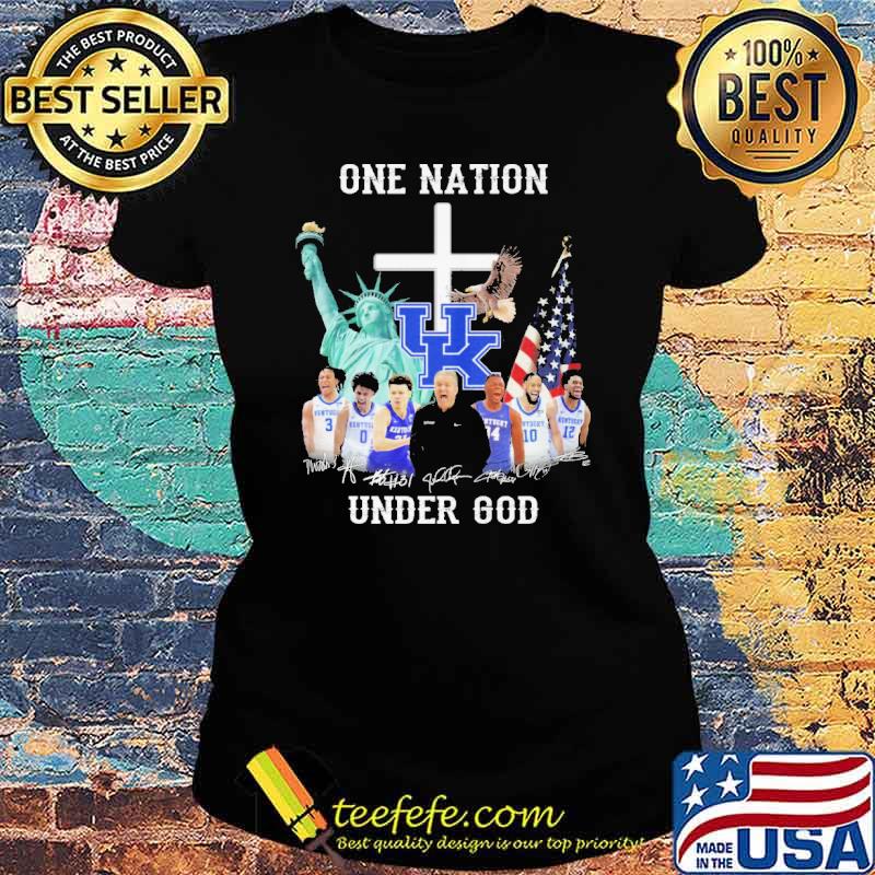 One nation Kentucky Wildcats under god signatures s Ladies tee One nation Kentucky Wildcats under god signatures s Ladies tee