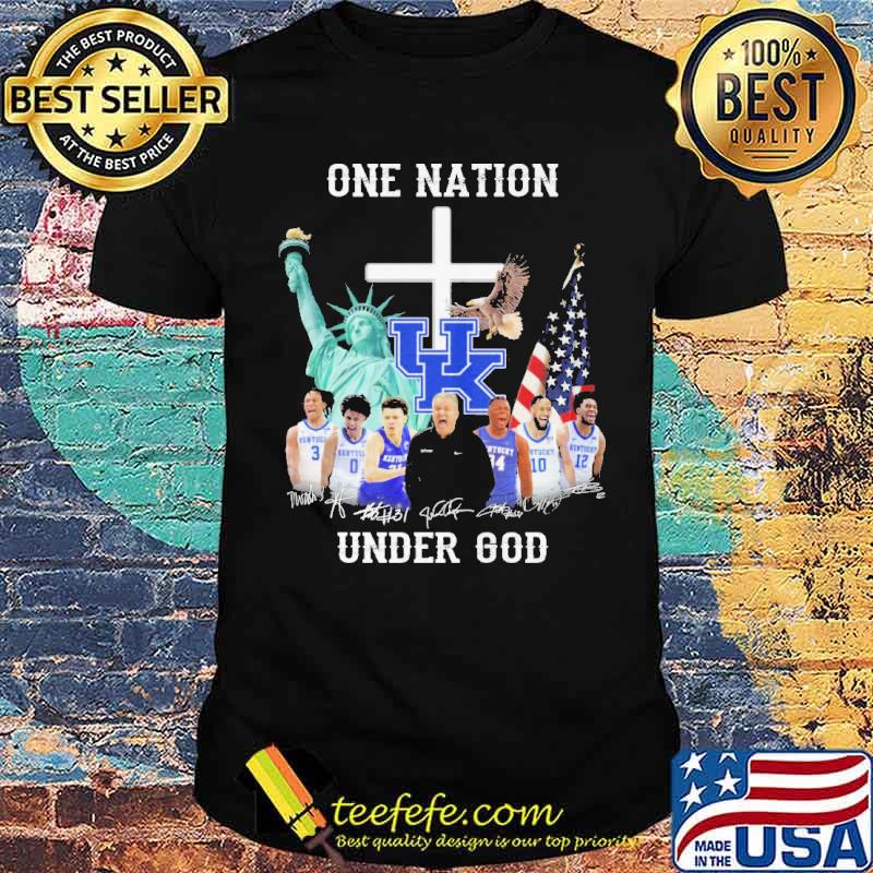 One nation Kentucky Wildcats under god signatures shirt