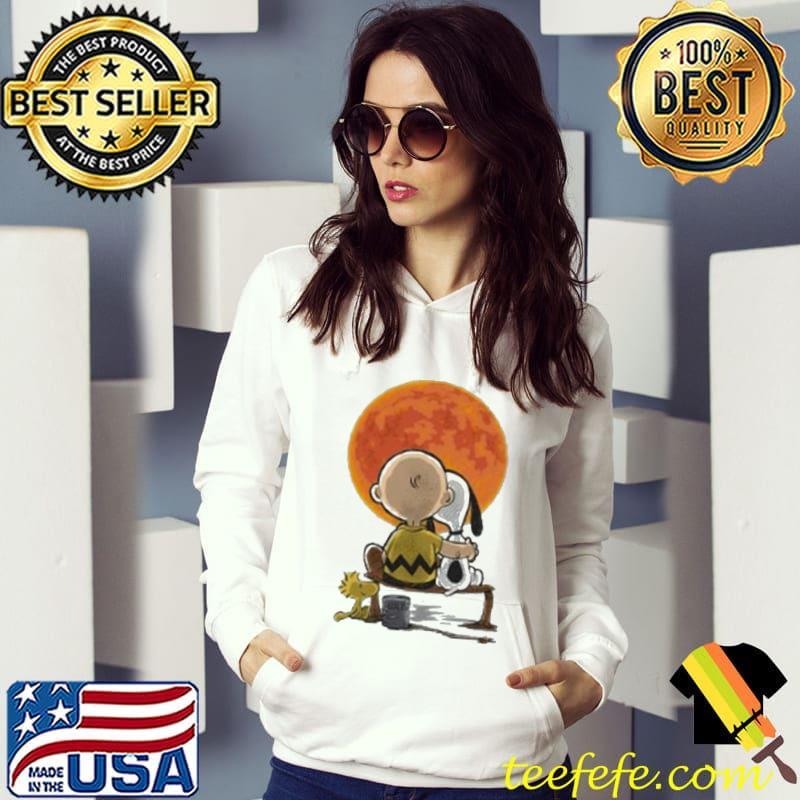 Peanuts Snoopy Charlie brown Woodstock under full moon Charlie brown halloween classic s Hoodie Peanuts Snoopy Charlie brown Woodstock under full moon Charlie brown halloween classic s Hoodie