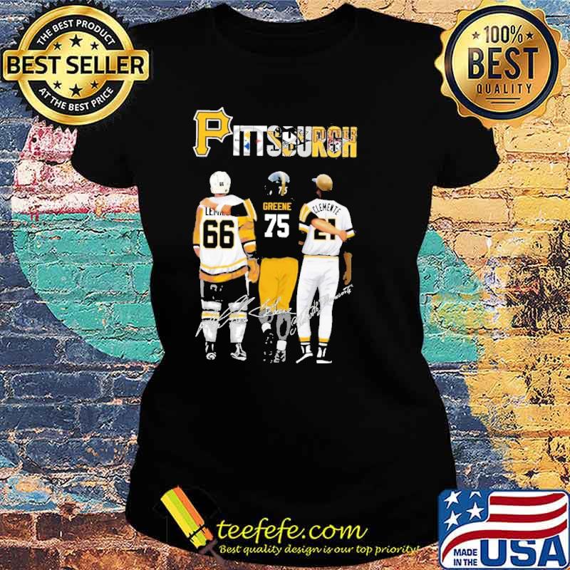 Pittsburgh Steelers Pirates Signatures Shirt Ladies tee Pittsburgh Steelers Pirates Signatures Shirt Ladies tee