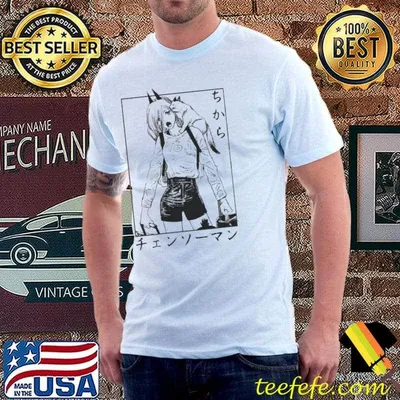 Power with cat chainsaw man power trending shirt