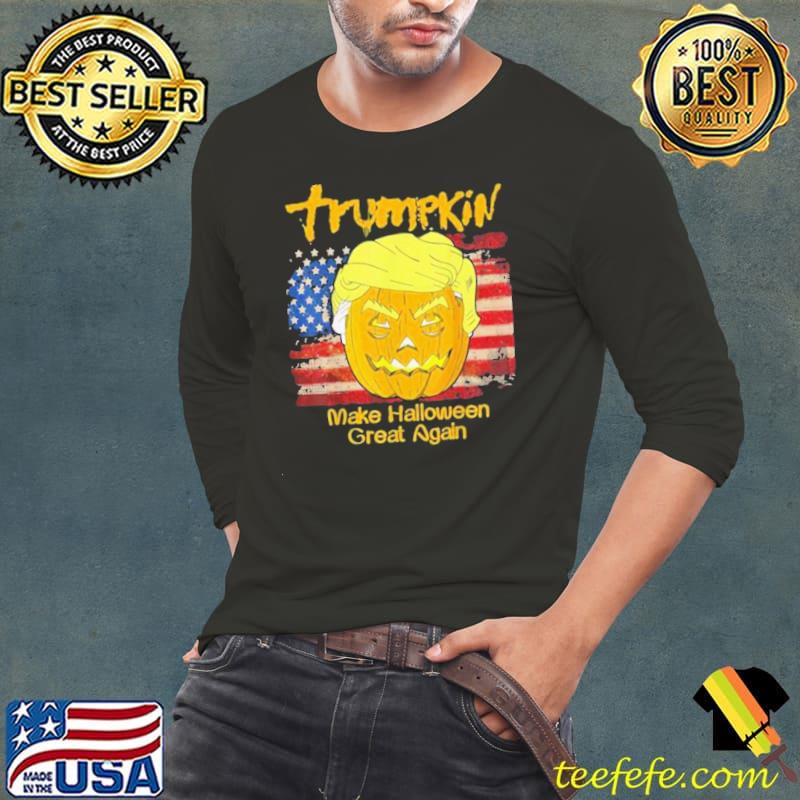 Pretty trumpkin funny trumps us vintage flag maga halloween trending s Long Sleeve Tee Pretty trumpkin funny trumps us vintage flag maga halloween trending s Long Sleeve Tee
