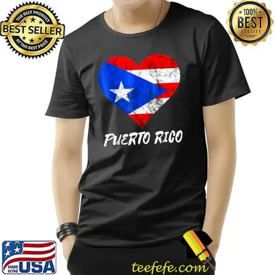 Puerto Rico Heart Puertorro Puerto Rican Flag Boricua Roots T-Shirt