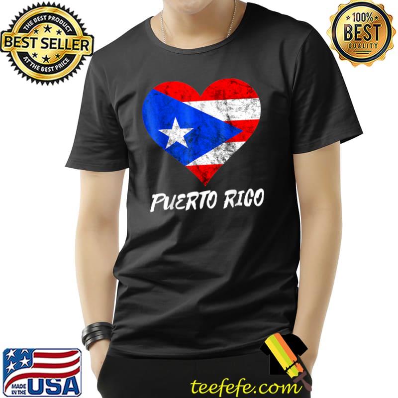 Puerto Rico Heart Puertorro Puerto Rican Flag Boricua Roots T-Shirt