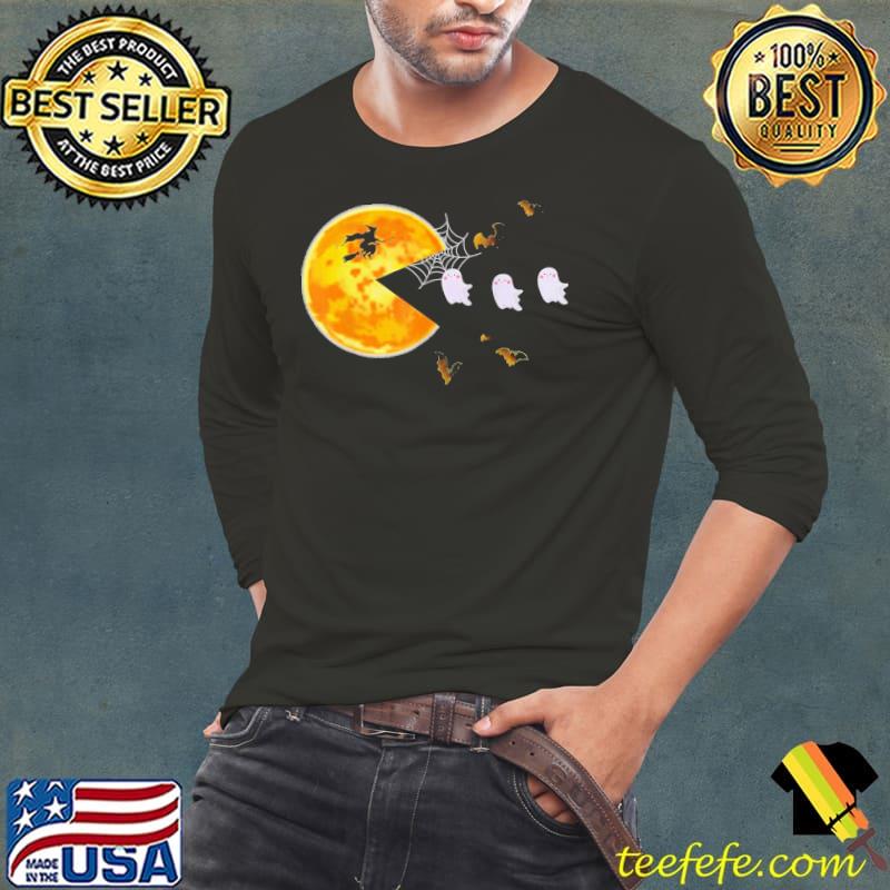 Pumpkin eating boo ghost gamer halloween trending s Long Sleeve Tee Pumpkin eating boo ghost gamer halloween trending s Long Sleeve Tee
