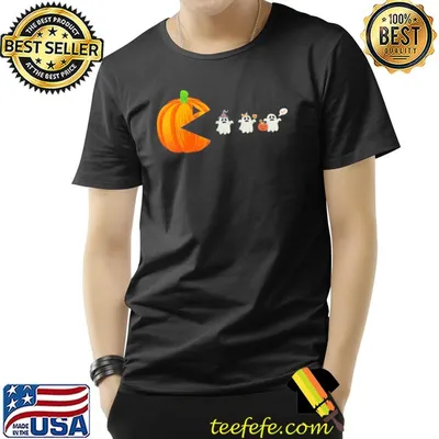 Pumpkin eating ghost gamer funny halloween trending shirt