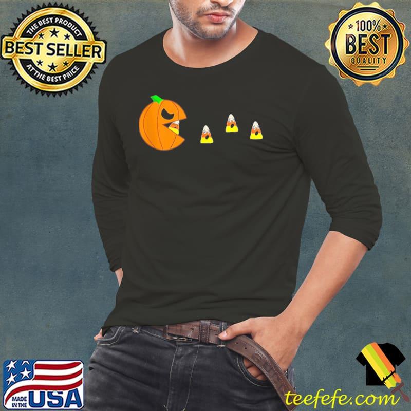 Pumpkin eating ghost gamer halloween trending s Long Sleeve Tee Pumpkin eating ghost gamer halloween trending s Long Sleeve Tee